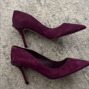 Dark Purple Jeweled Pumps - 9M